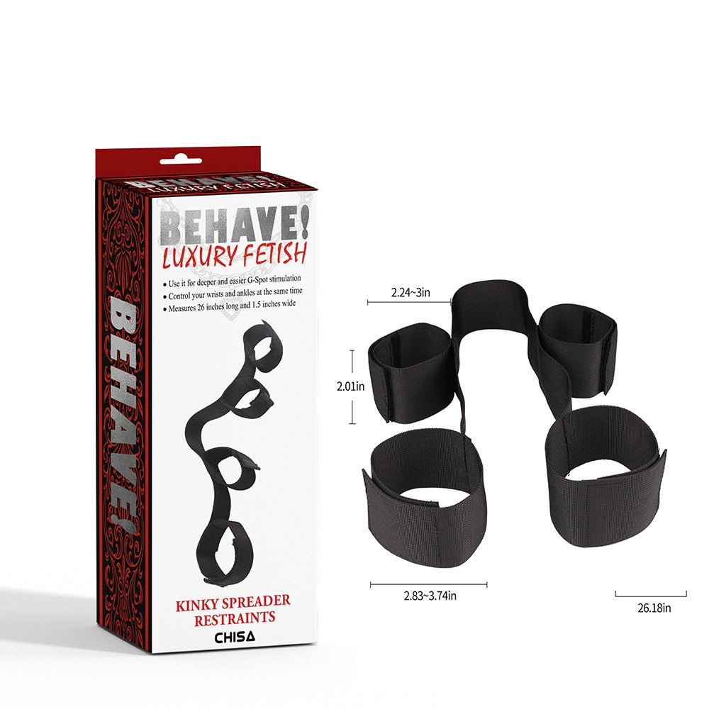 Behave! Luxury Fetish Kinky Spreader Restraints - Bondage Restraints - Australia - Sexy Devil