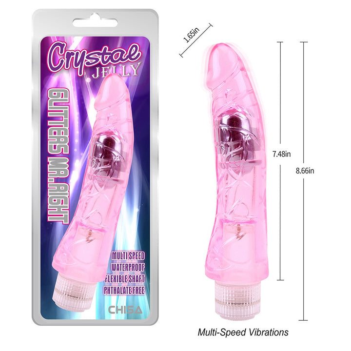 Crystal Jelly Glitters Mr.Right Vibrator