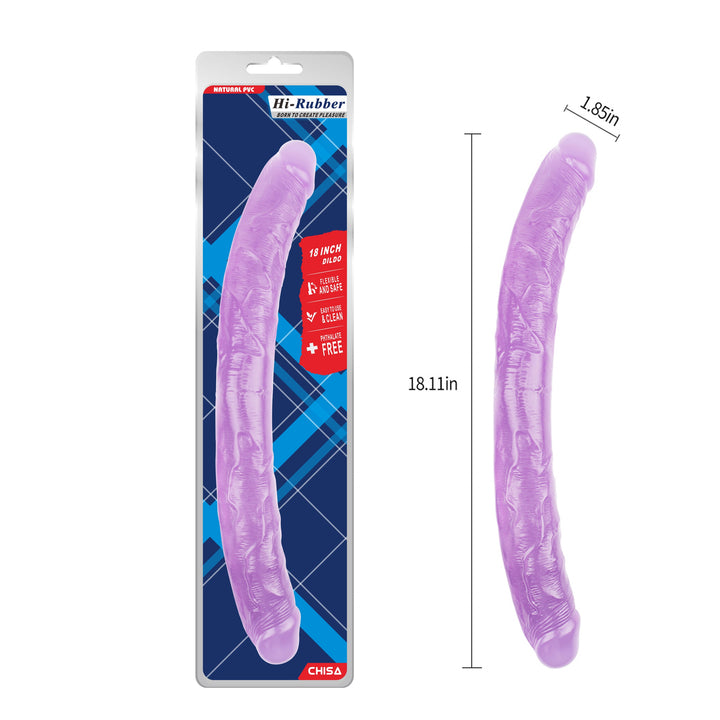 Hi Rubber 18" Double Ended Dildo