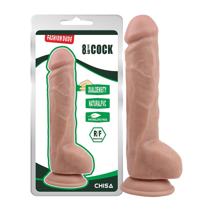 Fashion Dude Dual Density 8.9" Dildo with Balls