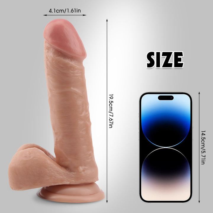 Fashion Dude Dual Density 7.9" Dildo with Balls