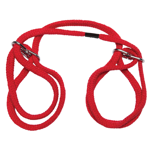 Doc Johnson Japanese Style Bondage Wrist or Ankle Cuffs - Red