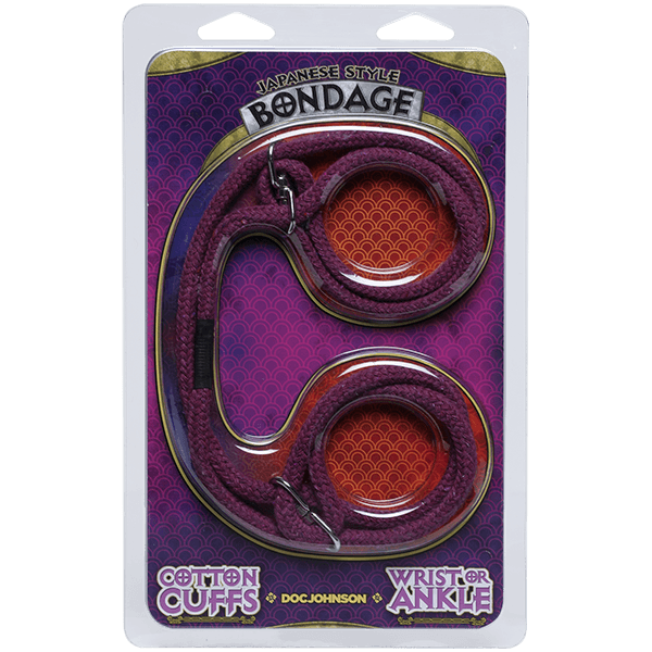 Doc Johnson Japanese Style Bondage Wrist or Ankle Cuffs - Purple
