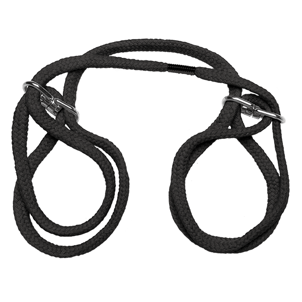 Doc Johnson Japanese Style Bondage Wrist or Ankle Cuffs - Black