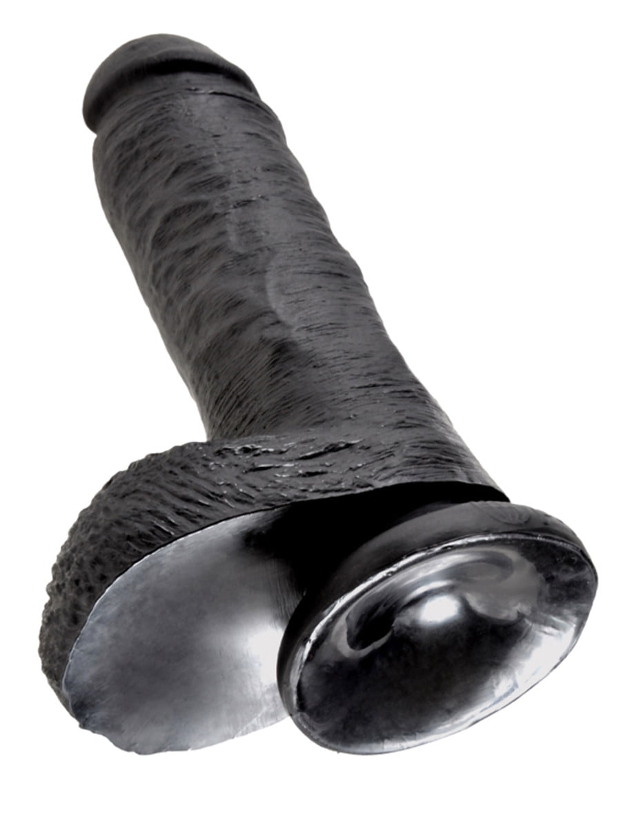 Pipedream King Cock 8" Cock with Balls - Black