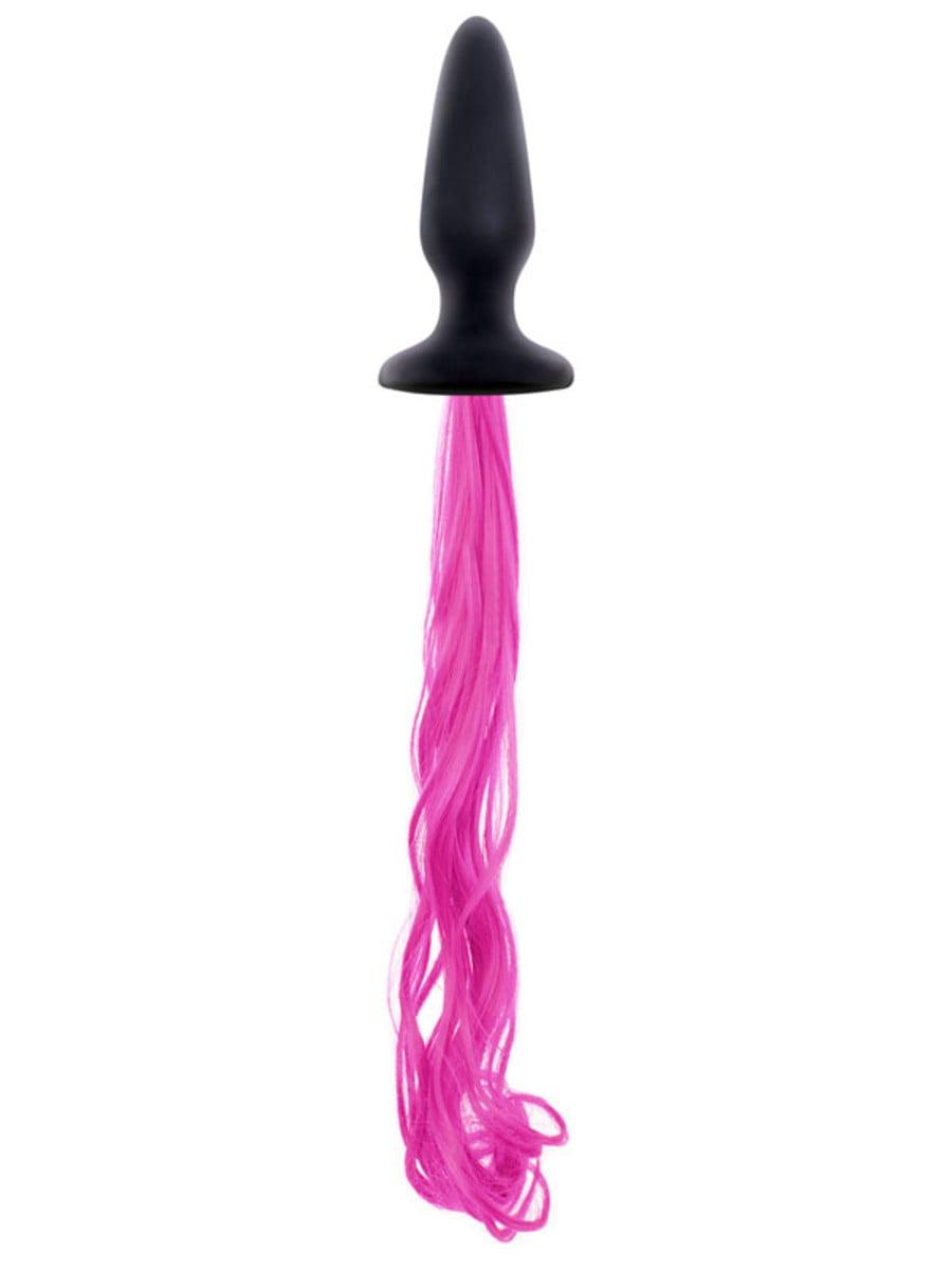 NS Novelties Unicorn Tails Butt Plug - Hot Pink