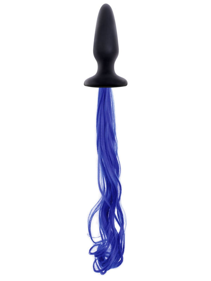 Unicorn Tails Butt Plug with Blue Pony Tail