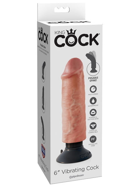 King Cock 6 Inch Vibrating Cock-0