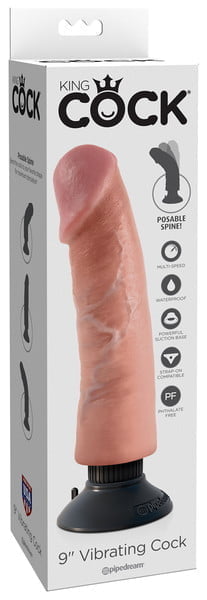 King Cock 9 Inch Vibrating Cock-0