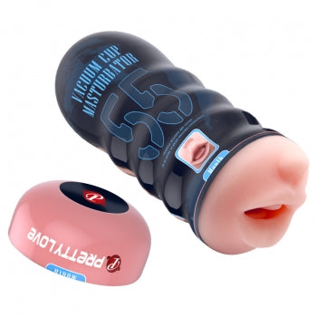 Pretty Love Mouth Vacuum Cup Masturbator - Light