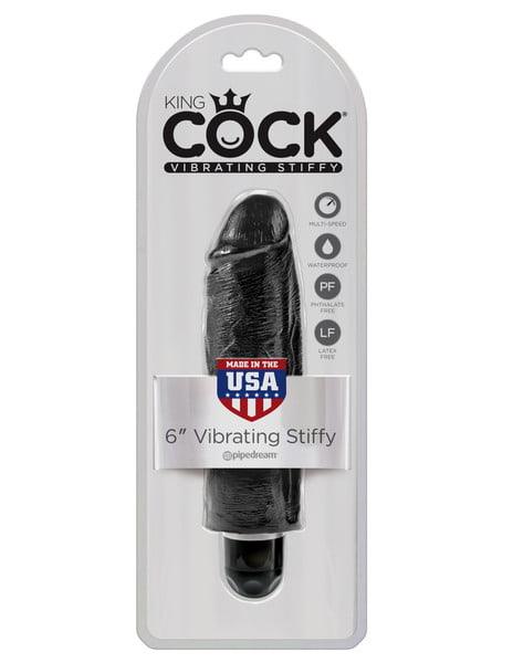 Pipedream King Cock 6" Vibrating Stiffy - Black
