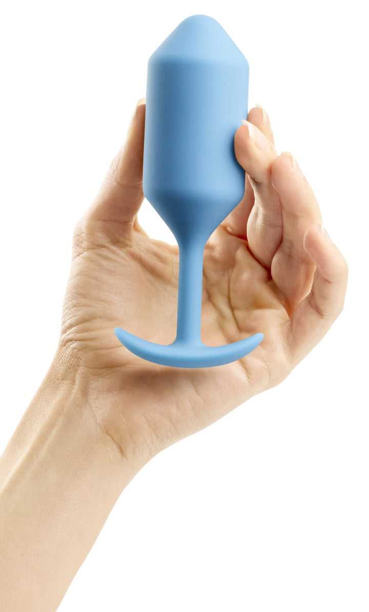 b-Vibe Snug Plug 3 Weighted Silicone Anal Plug - Teal