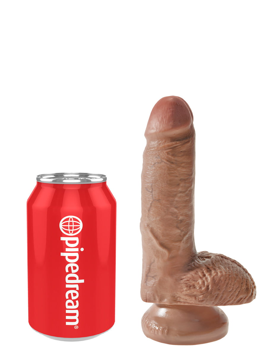 Pipedream King Cock 7" Cock with Balls - Tan