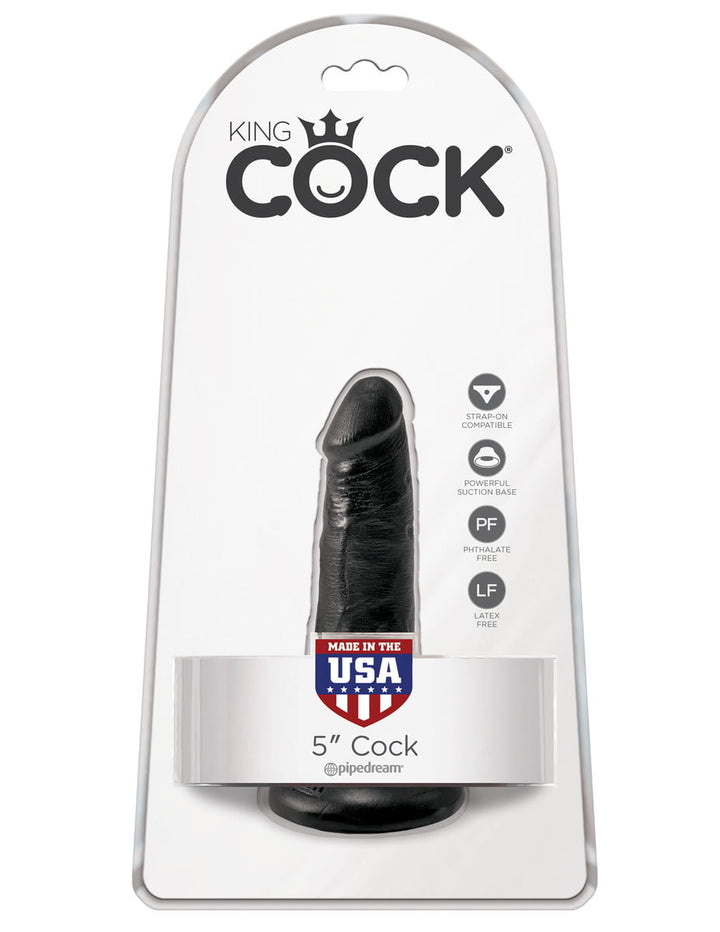 King Cock 5" Cock - Black