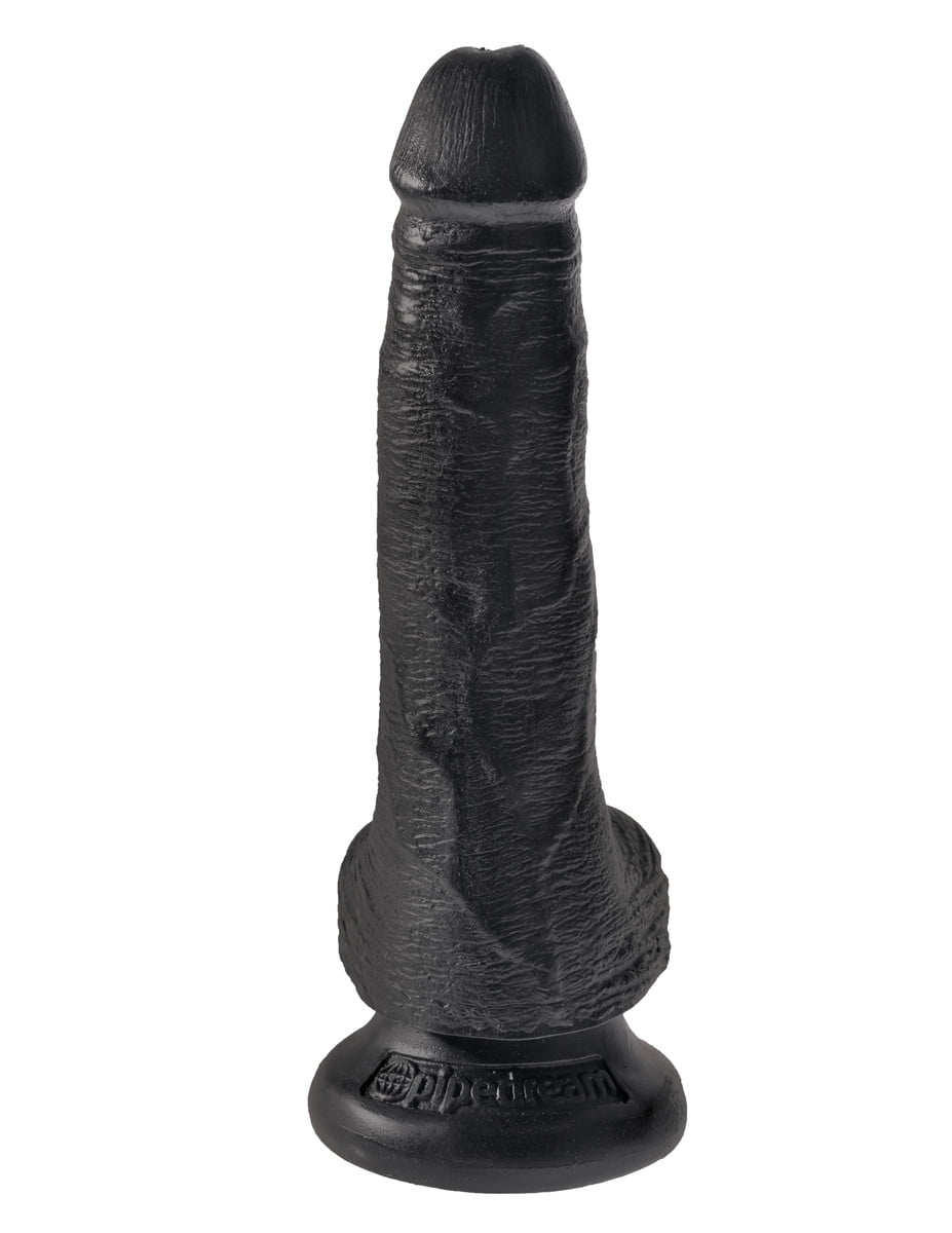 Pipedream King Cock 6" Cock with Balls - Black