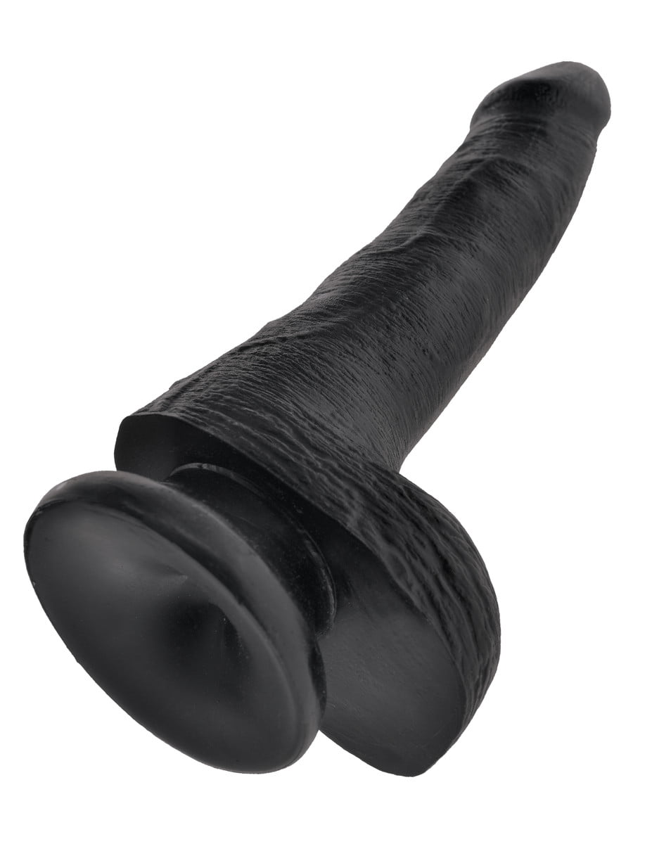 Pipedream King Cock 6" Cock with Balls - Black