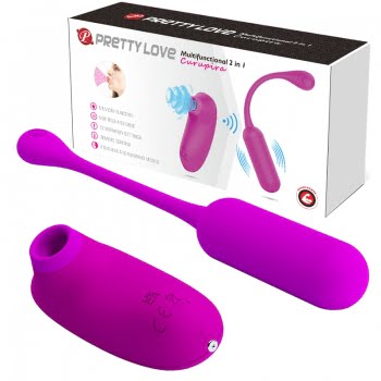 Pretty Love Multifunctional 2 in 1 Curupira (Air Pulse & Egg Vibrator)