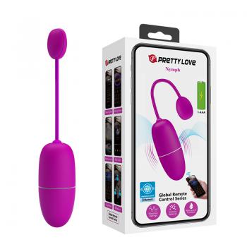 Pretty Love Rechargeable Vibrating Egg with Global Remote Control Nymph - Purple