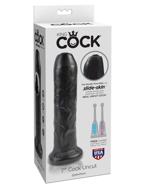 King Cock 7" Uncut Realistic Dilodo Black