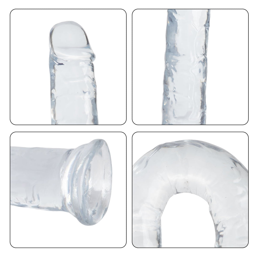 QS-D015L Ultra Realistic 8.5'' Dildo - Large - Clear