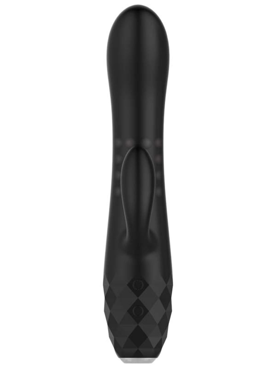 Diamonds by Playful The Duchess Rotating Beaded Rabbit Vibrator - Black