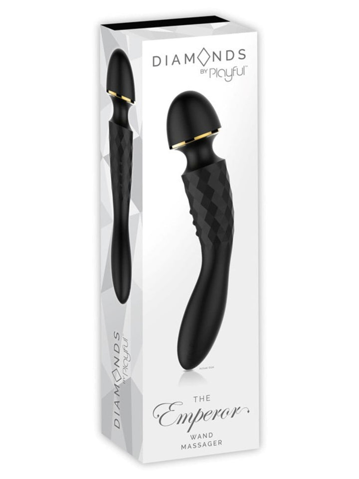 Diamonds by Playful The Emperor Wand Massager - Black