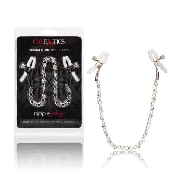 Nipple Play Crystal Chain Nipple Clamps-0
