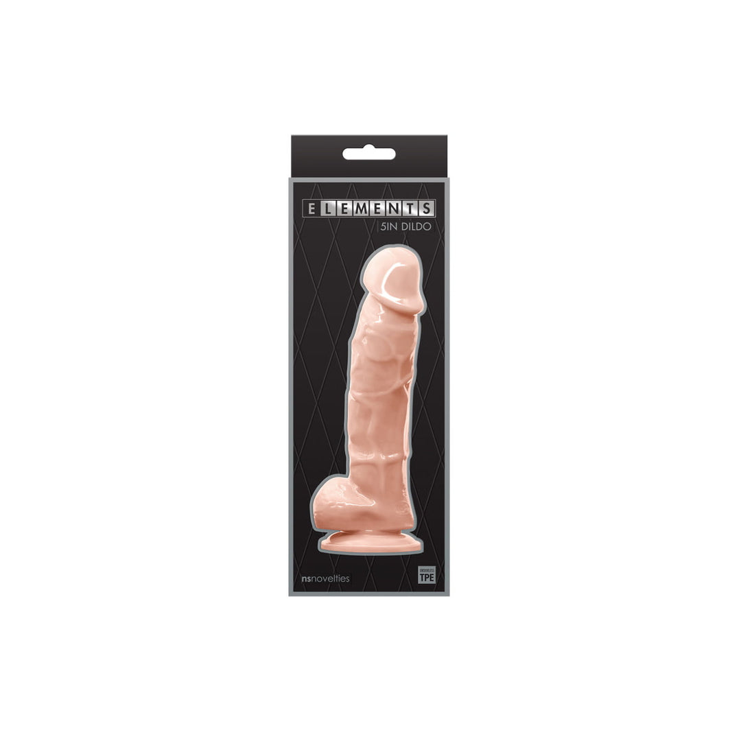 NS Novelties Elements 5" Dildo with Suction Cup - White