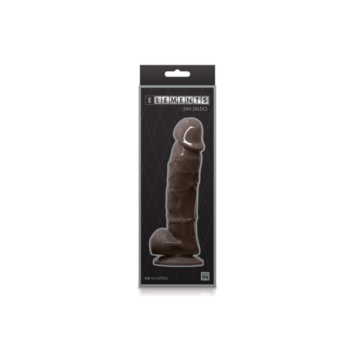 NS Novelties Elements 5" Dildo with Suction Cup - Black