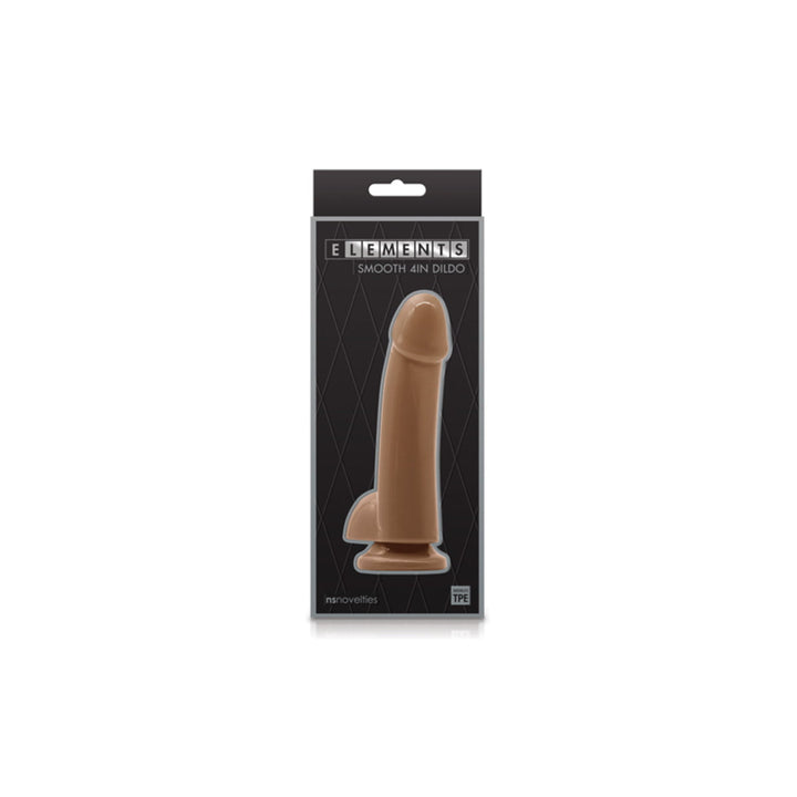 Elements Smooth 4 Inch Dildo w Suction Cup-0