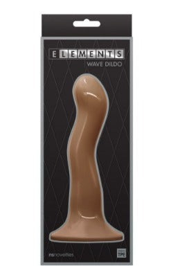 NS Novelties Elements 6" Wave Dildo - Brown