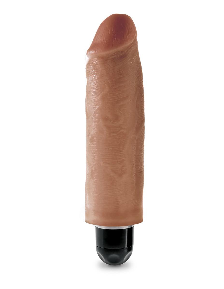 Pipedream King Cock 6" Vibrating Stiffy - Tan