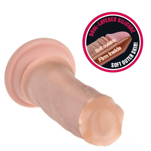 Lovetoy Dual Layered 7" Silicone Nature Cock