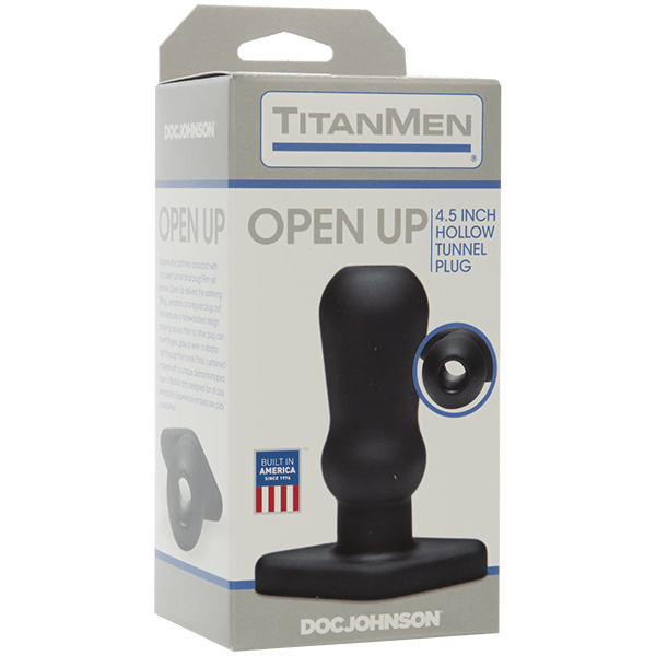Doc Johnson TitanMen Open Up 4.5" Hollow Tunnel Anal Plug