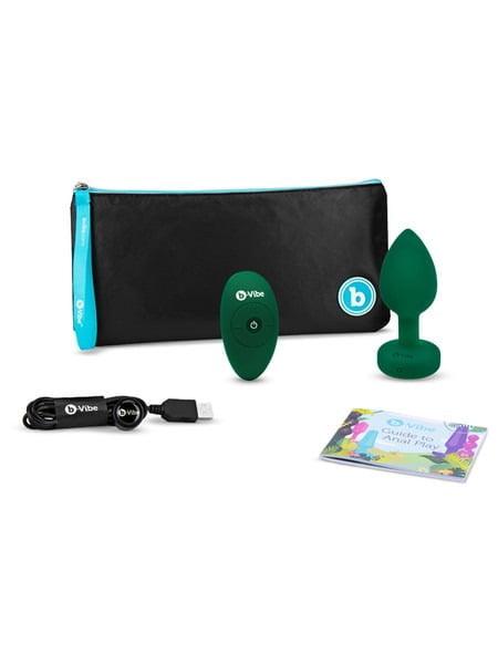 b-Vibe Jewels Remote Control Vibrating Butt Plug M/L - - Australia - Sexy Devil