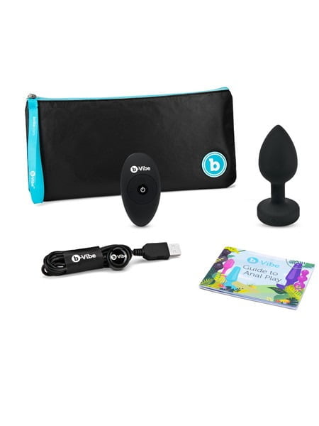 b-Vibe Vibrating Jewels Remote Control  Butt Plug M/L