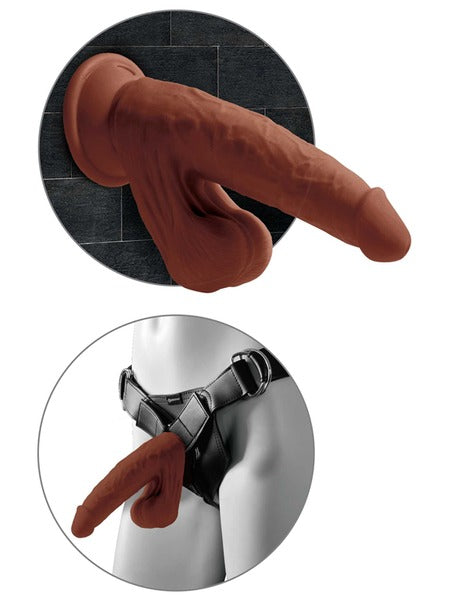 King Cock Plus 8" Triple Density Cock with Swinging Balls