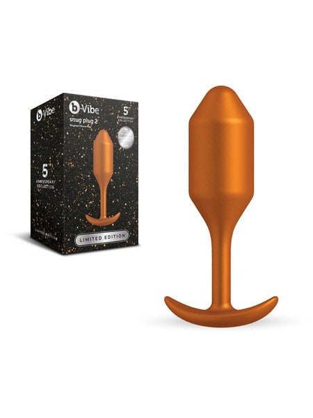 B-Vibe Snug Plug 2 Weighted Silicone Plug - Sunburst