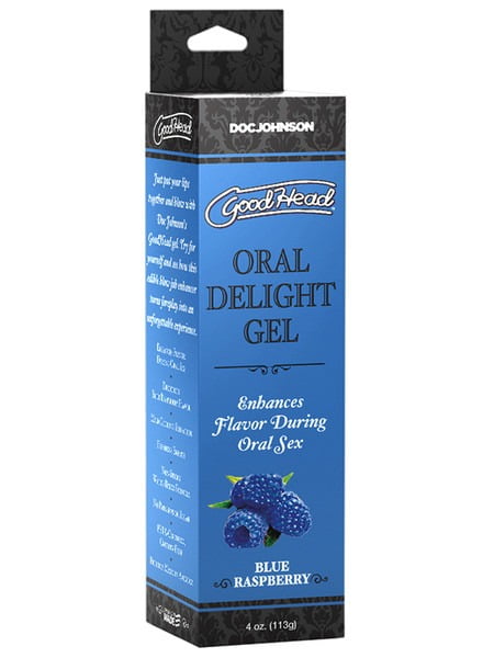 Doc Johnson GoodHead Oral Delight Gel 4oz - Blue Raspberry