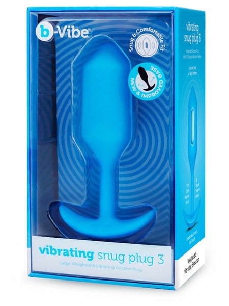 B-Vibe Vibrating Snug Plug 3 Large - Blue