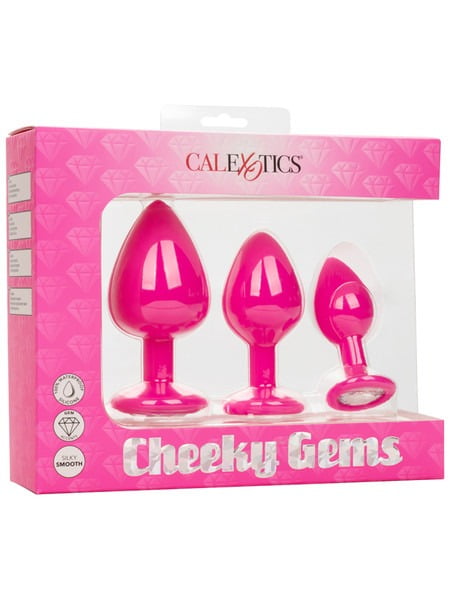 CalExotics Cheeky Gems 3pc Butt Plugs