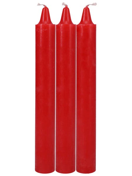 Japanese Drip Candles 3pk - Red