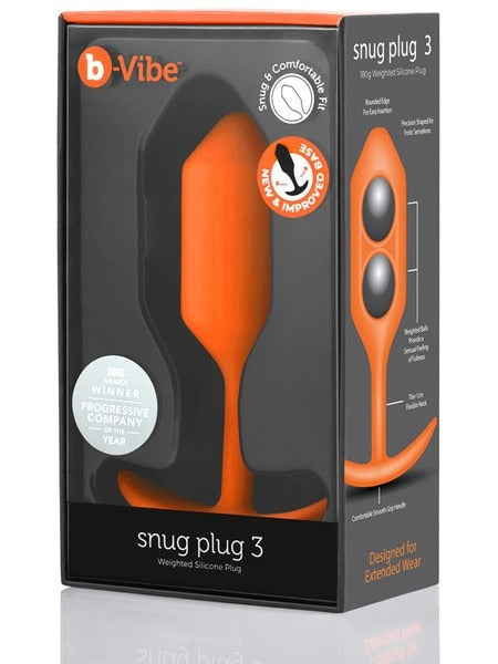 B-Vibe Snug Plug 3 Weighted Silicone Plug - Weighted Butt Plug - Australia - Sexy Devil