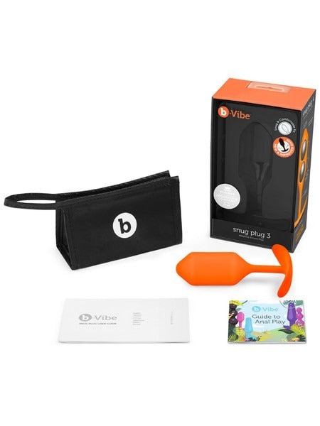 B-Vibe Snug Plug 3 Weighted Silicone Plug - Weighted Butt Plug - Australia - Sexy Devil