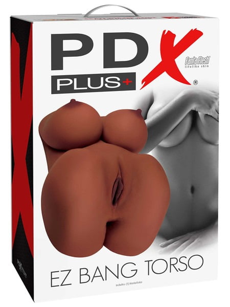 PDX Plus EZ Bang Torso Masturbator - Brown