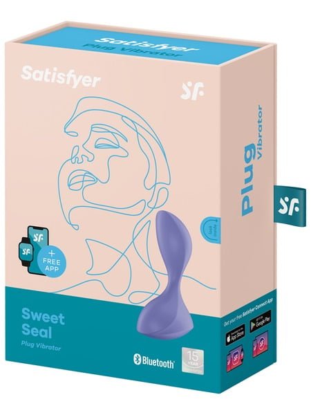 Satisfyer Sweet Seal Vibrating Plug with App Control - Lilac