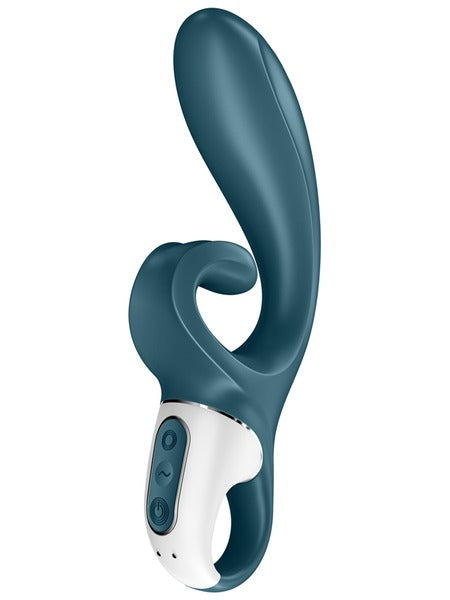 Satisfyer Hug Me Rabbit Vibrator - Blue/Grey