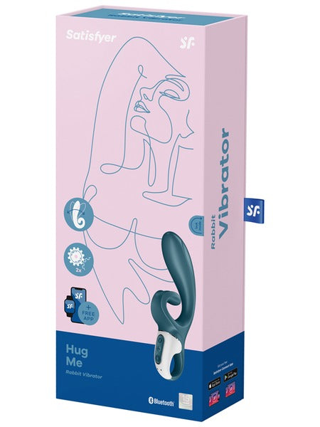 Satisfyer Hug Me Rabbit Vibrator - Blue/Grey