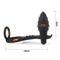 Lovetoy Products Ass-Rasca Vibrating Plug Combo - Black