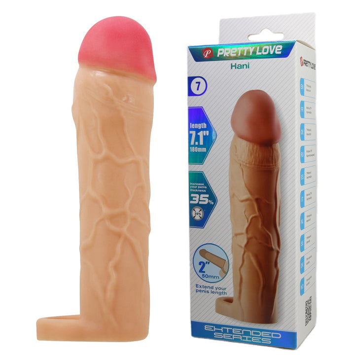 Pretty Love Hani 2" Extended Series Penis Sleeve with Ball Strap